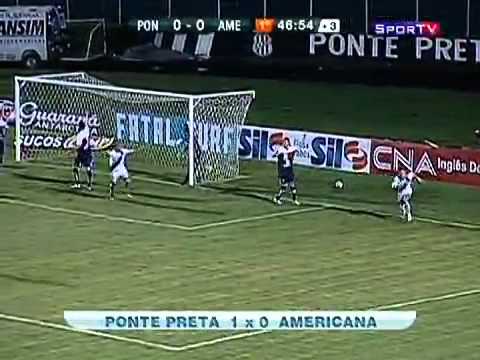 O gol de Ponte Preta 1 x 0 Americana pelo Paulista 2011