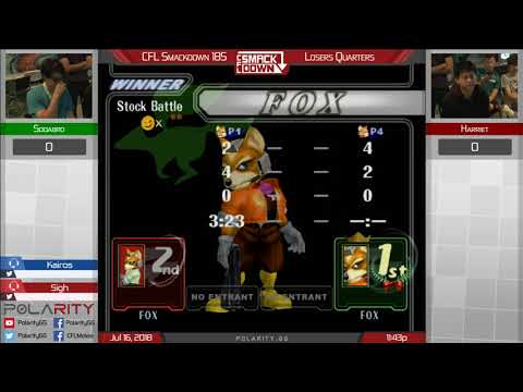 CFL Smackdown 185 Melee - Sodabro (Fox) vs Harriet (Red) - Losers Quarters
