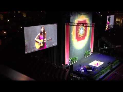Andrea Davidson sings at the Yum Center!