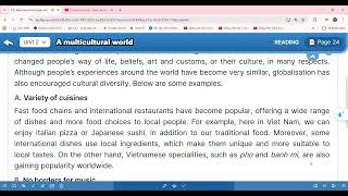 UNIT 2 A MULTICULTURAL WORLD