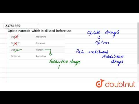 Opiate narcotic which is diluted before use