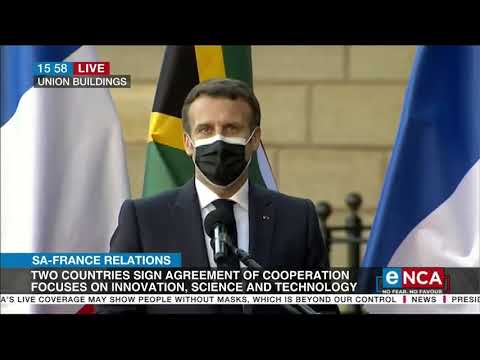 SA France Relations Full address by President Cyril Ramaphosa &amp; President Emmanuel Macron