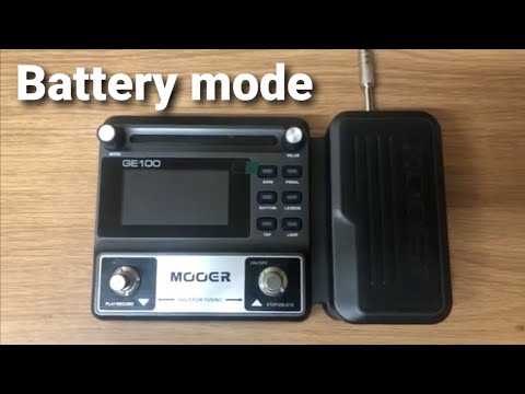 How to turn on Mooer GE100 Multi-effects Pedal with batteries