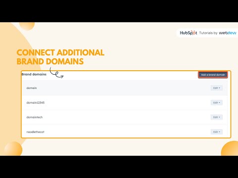 How to connect additional brand domains in HubSpot
