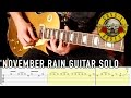 'November Rain' by GNR - End Guitar Solo - Lesson with TABS