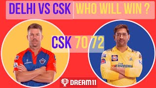 Match 67 Delhi Capitals vs Chennai Super Kings Who Will Win | DC vs CSK Team Prediction ?