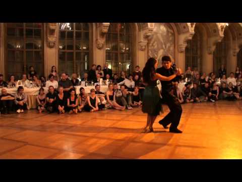  Adrian Veredice  and  Alejandra Hobert  are  dancing  to  the  tango  "  Suipacha  "  by  Héctor Varela  at  TangoAmadeus  in  2011