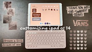 Customizing my iPad Home screen | Aesthetic Icons + Widgets | iOs 14