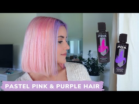 Dyeing my hair pink with pastel purple money piece 💜🩷