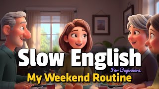 My Weekend Routine | Slow English Listening Practice for Beginners (A2)