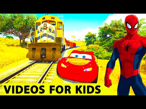 Lightning MCQUEEN CARS & Spiderman Cartoon for Kids and Children /w Nursery Rhymes Songs Video Video