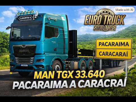 🚛 Estrada Amazônica no ETS2: MAN TGX 33.640 de Pacaraima a Caracaraí!