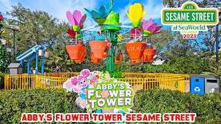 Abby's Flower Tower Ride in Sesame Street Land at SeaWorld Orlando (Jan 2023) [4K]