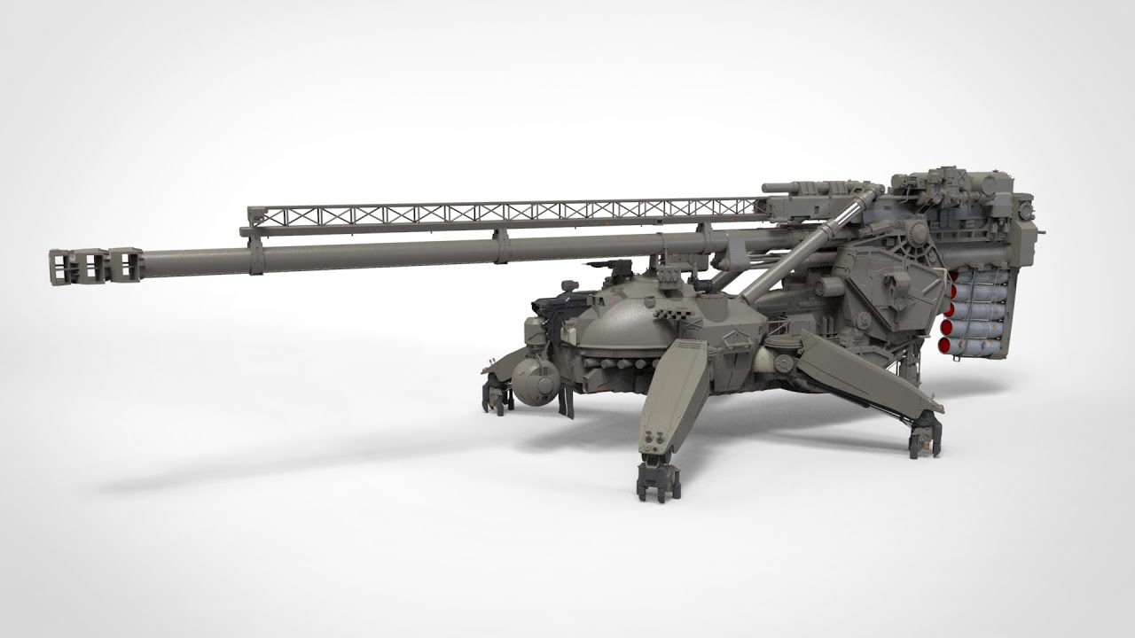 Sci fi cannon 380mm 3D Model
