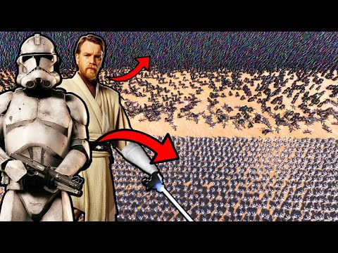 50,000 Clone Troopers vs 10,000 JEDI! - UEBS: Star Wars Mod Battle Simulator