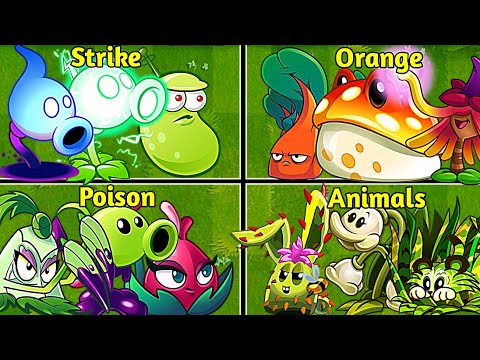 Random 4 Team Palnts Battles - Which Team Will Win? - PvZ2 Team Plants vs Team Plants