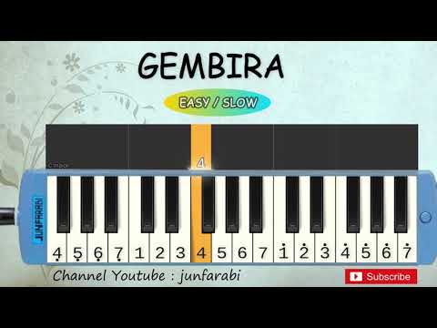 not pianika gembira - tutorial belajar pianika lagu anak - pianika slow.