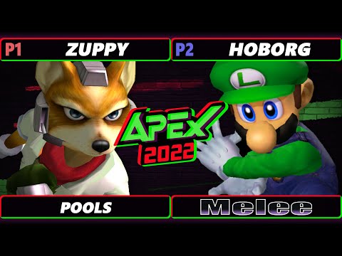 Apex 2022 - Zuppy (Fox) Vs. HOBORG (Luigi) - SSBM Melee Tournament