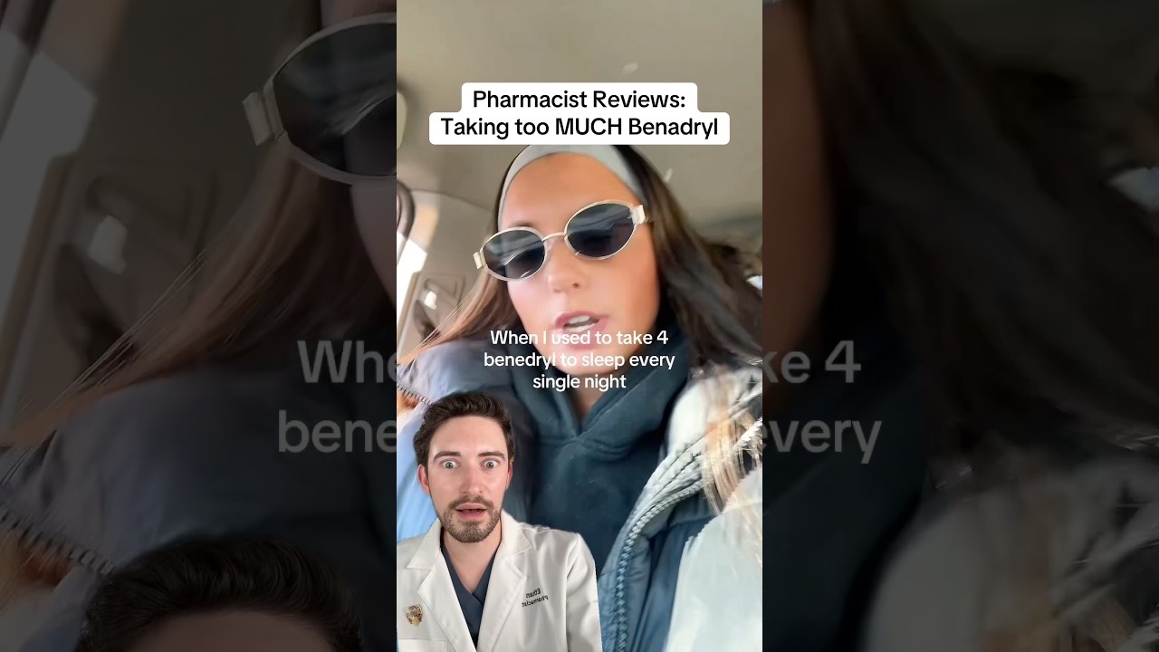 ⚠️WARNING!! DO NOT take too much Benadryl!! Pharmacist Reviews #pharmacology #sleepaid #benadryl
