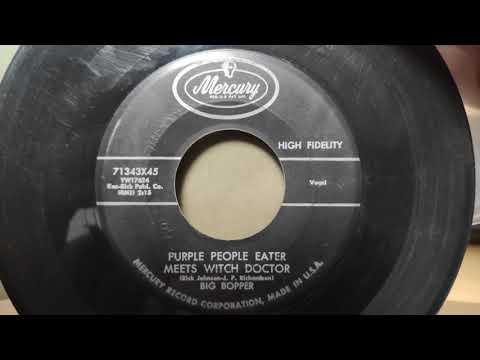Original 45rpm sound! Big Bopper – Chantilly Lace / Purple People Eater Meets Witch Doctor