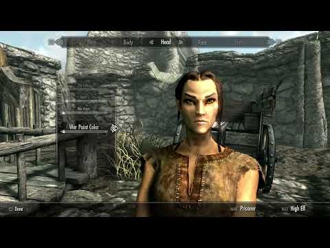 SKYRIM Female High Elf Character Creation -SETTINGS BELOW -No Mods