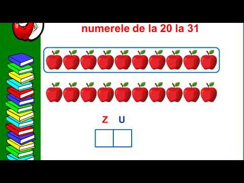 Numerele de la 20 la 31 - formare, scriere, citire