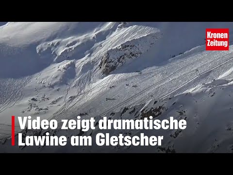 Video shows dramatic avalanche on the glacier | krone.tv NEWS