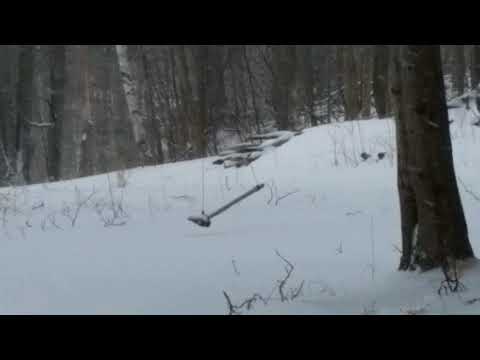 Antenna Counterweight Stability - Spring Snow Storm - 4/4/2018