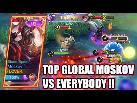 TOP GLOBAL MOSKOV 1 VS 5, TETAP AKU BANTAI SEMUANYA !! - MOBILE LEGENDS