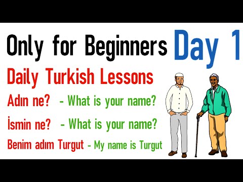 Daily Turkish 0 Level - Day 1 - What is your name? - By Language Animated
