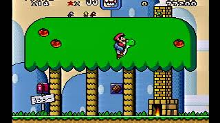 スーファミ名作　SUPER MARIO WORLD 超絶運で何とかクリアしました。STAGEⅠ