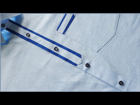 how to sew a designer shirt  /designer front placket stitching /