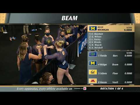 2021 NCAA Gymnastics Champs Semi-final Session 1 Beam 720p60 9319K