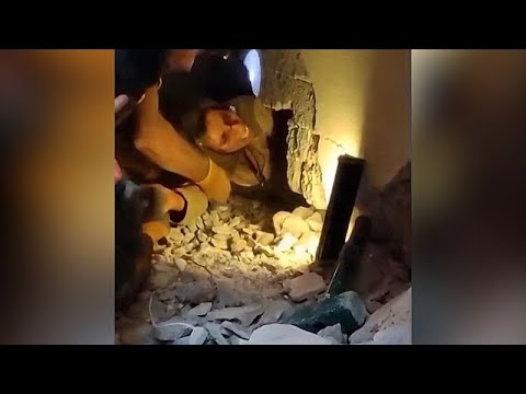 Video Thumbnail: Woman trapped under rubble rescued after 5 days