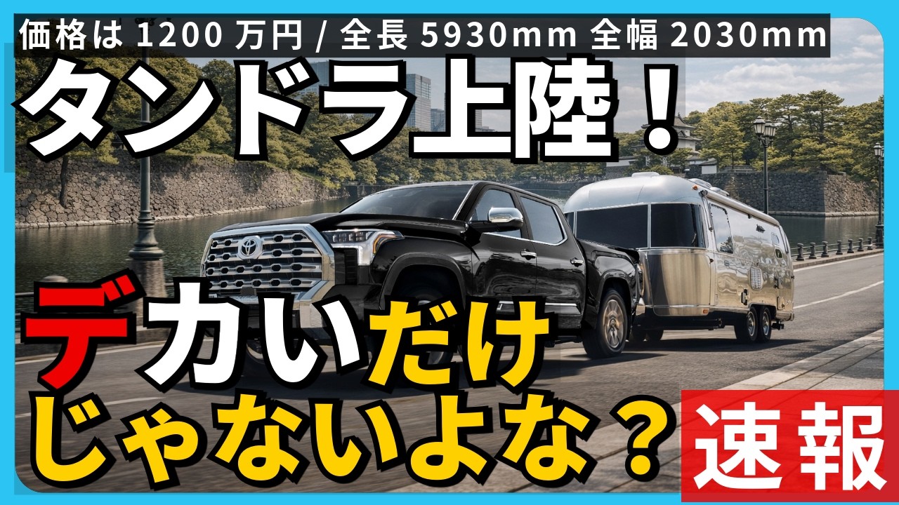 【タンドラ日本上陸】アメリカトヨタついに来た｜日本で乗れるのか？｜速報