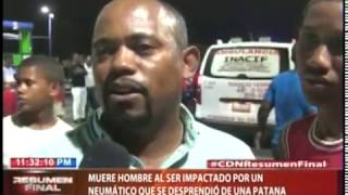 Muere hombre al ser impactado por un neumático que se desprendió de una patana