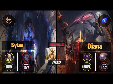 Bolulu SYLAS (Mid) [Conqueror] VS DIANA - Master EUW Patch 10.7