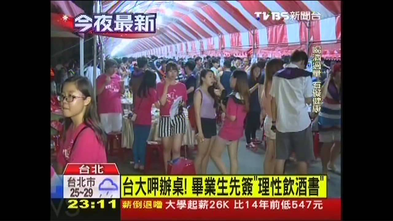 台大呷辦桌! 畢業生先簽「理性飲酒書」
