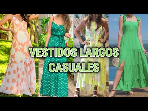 VESTIDOS LARGOS MODERNOS de ESTILO CASUAL VESTIDOS CASUALES LARGOS VESTIDO LARGOS CASUALES SENCILLOS