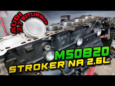 Increasing the capacity of 2.0 to 2.6L BMW with pistons from AUDI and a shaft from TDS for a larg...