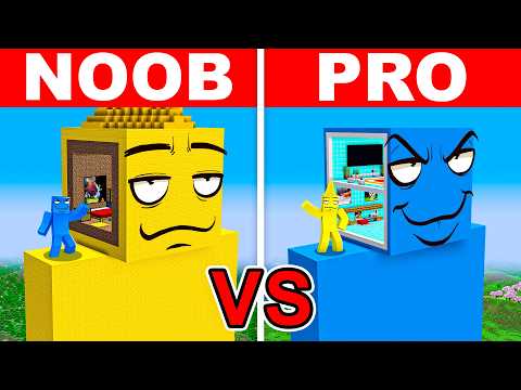 NOOB vs PRO: INSIDE HEAD House Build Challenge in Minecraft