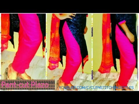 How to cut and stitch pant cut plazo| Trendy plazo| Georgeous look Video