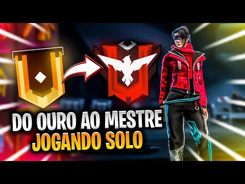 DO OURO AO MESTRE JOGANDO SOLO (SEM DOBRO DE PONTOS) - FREE FIRE HIGHLIGHTS