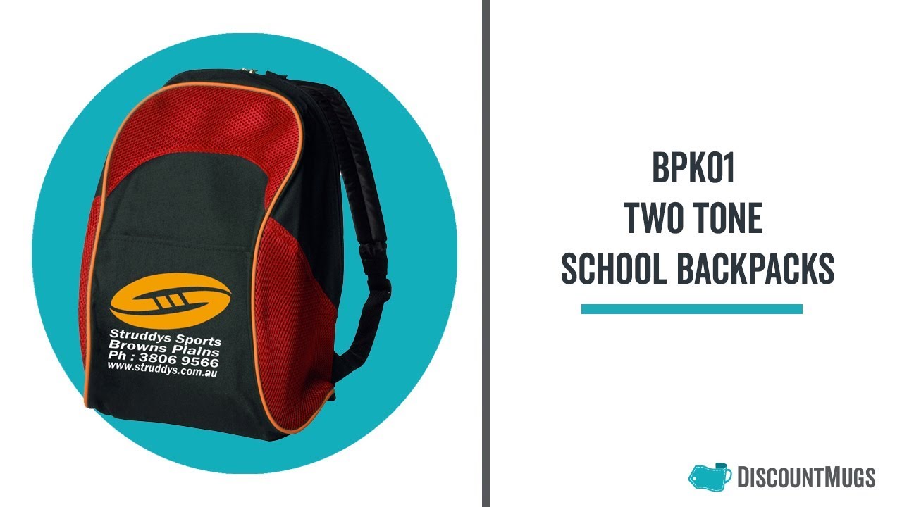 Personalized Two Tone School Backpacks