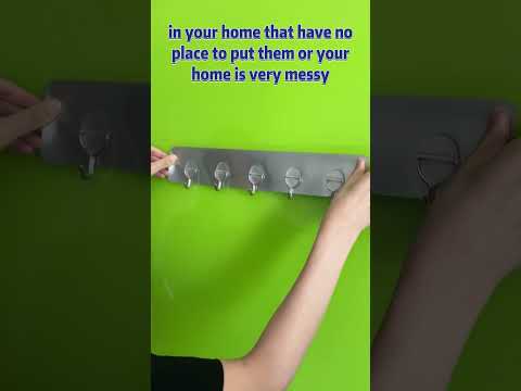 KALPAVRIKSHA Self Adhesive Wall Hook Golden 6 Strip Sticky Wall Hook, Sticker hook.