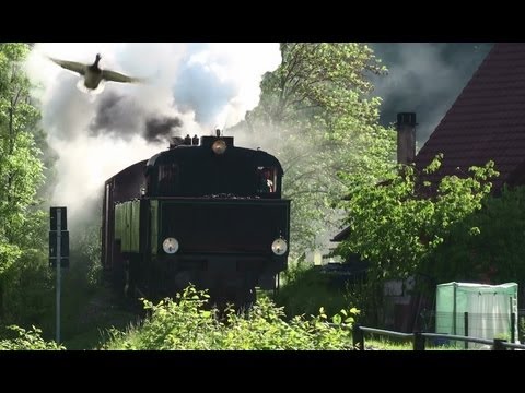 Schönes Pfeifkonzert an der Kandertalbahn mit Dampflok 378.78