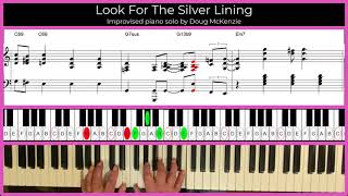 &#39;Look For The Silver Lining&#39; - solo jazz piano tutorial