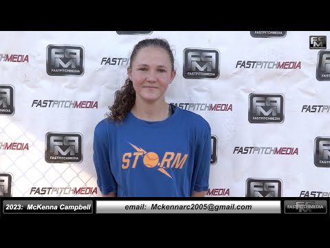 2023 McKenna Campbell 3.88 GPA - Catcher and Third Base Softball Skills Video - California Storm