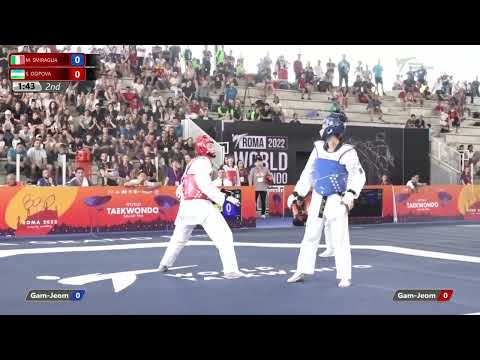 124 W+67kg QF SMIRAGLIA Maristella ITA 🔵 vs 🔴 OSIPOVA Svetlana UZB I Rome 2022 World Taekwondo GP