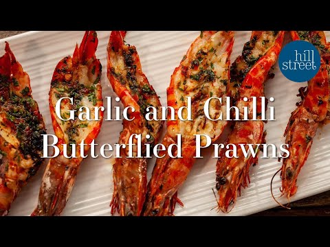 Garlic and Chilli Butterflied Prawns